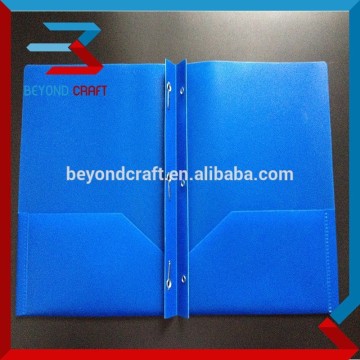 Letter size stationery folders portfolio poly folder with 3 prongs or clasps