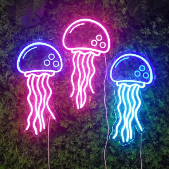 GOLDMORE2 Jellyfish LED Neon Night Light for Home Decor