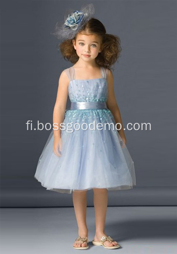 Tylli paljetit Flower Girl Dress1