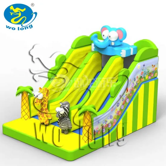 Commercial inflatable bouncy castle with slide