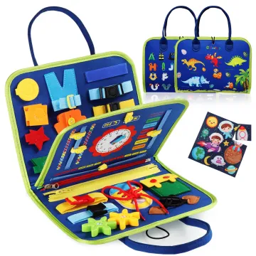 DIY Custom Toddler Busy Board: An Educational Learning Activity with Sensory Felt and Montessori Toys
