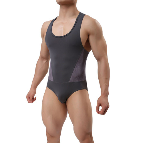 Herren Sportbodysuit Mesh Overalls