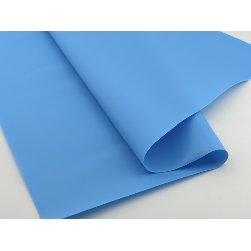 Película de PVC azul flexible e ignífuga