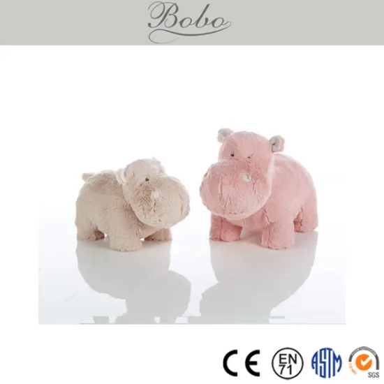 pink standing soft hippo