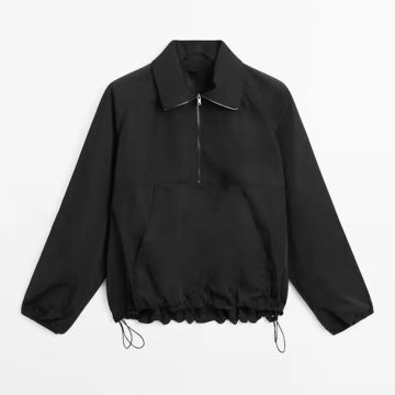 Women's zipper detail technology fabric sportswear