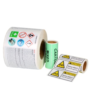 Custom vinyl self adhesive PVC packaging warning labels