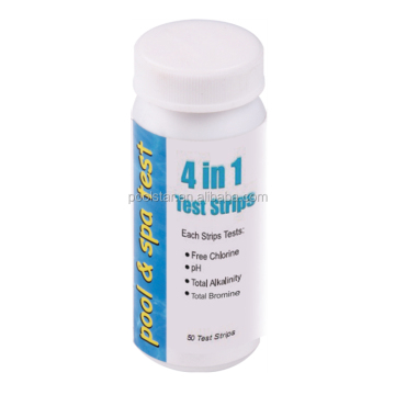 Professional 4-in-1 Pool & Spa Water Testing Kit: Free Chlorine, Total Bromine, Alkalinity, and Cleaner/Filter Maintenance Strips