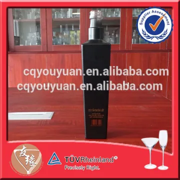 Sqaure Glass Spray Bottles Wholesale Canada 500ML Matte Black Bottle Vodka