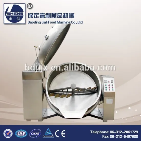 Tilting stainless steel vacuum heating mixer