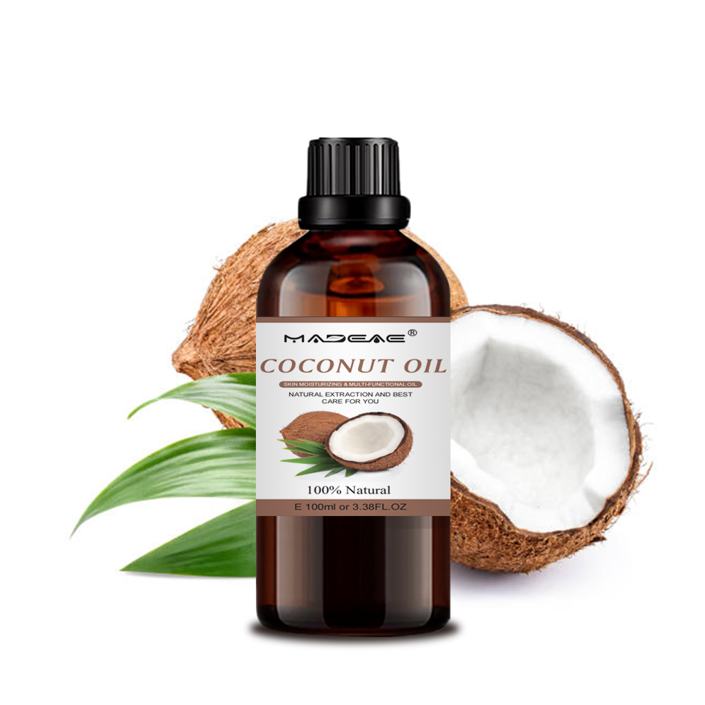 Óleo de coco orgânico natural 100% puro em óleo de coco a granel