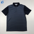 Wholesale Sports Polo T-Shirts new design black golf blue trimming polo tshirts Manufactory