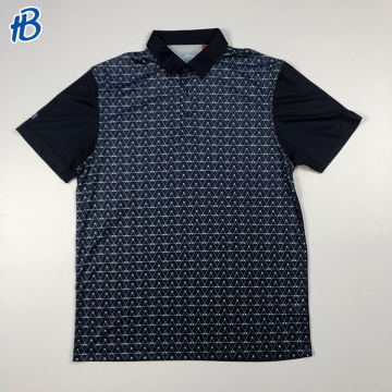 new design black golf blue trimming polo tshirts