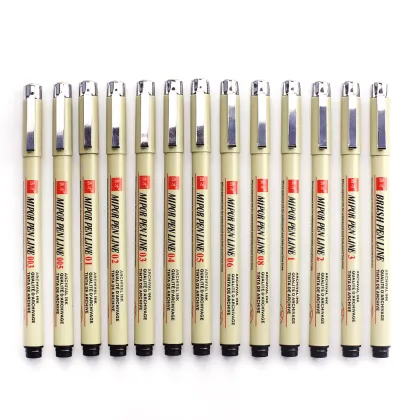 Tube Pen Art Hand Drawing Line Sketch Set