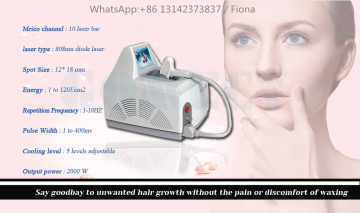 portable 808nm diode laser hair removal machine with CE approval in Lumenis Lightsheer model no pain very nice price