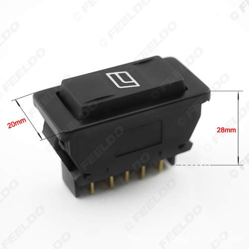 Universal 5-Pin Car Power Window Switch 12V/24V 20A with Illumination Indicator