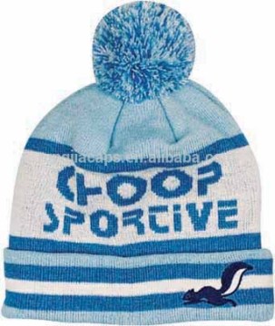 100%Acrylie Squirrel Beanie Knitting Winter Skiing Cap For Kid