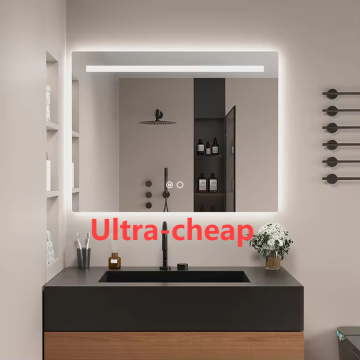 110V American Plug Smart Touch Screen Anti-Fog Bath Mirror with LED Lights