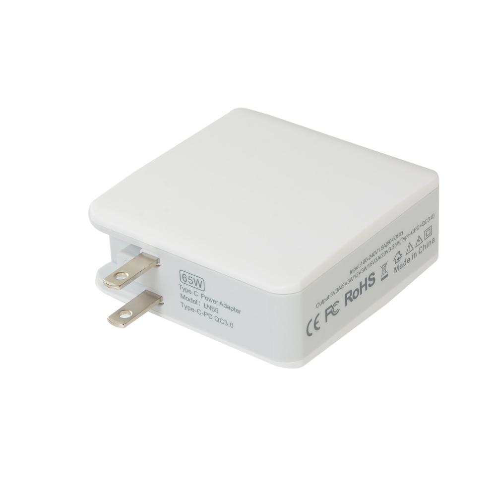 Chargeur mural USB-C 3.0 Type-c PD 65 W à un port