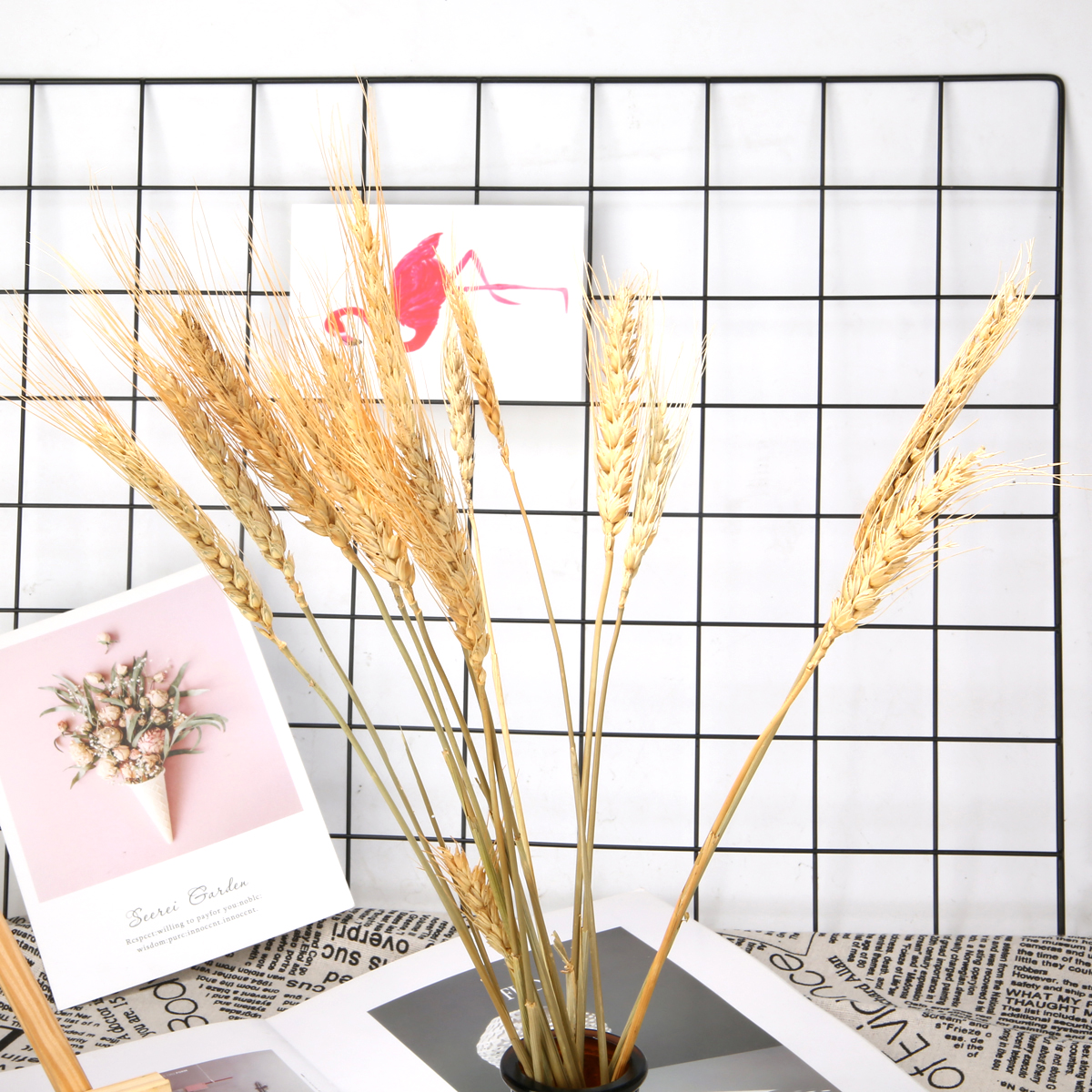 15pcs/Branch Autumn Wheat Bouquet Dried Plant DIY Wedding Party Home Decoration Supplies