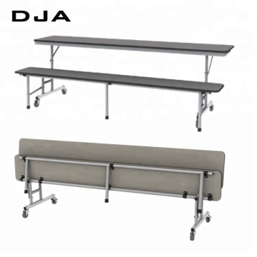 Versatile 3-in-1 Mobile Dining Table and Classroom Bench Foldable Picnic Table for Modern School Furniture