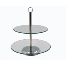 2 LAYERS GLASS CAKE STAND