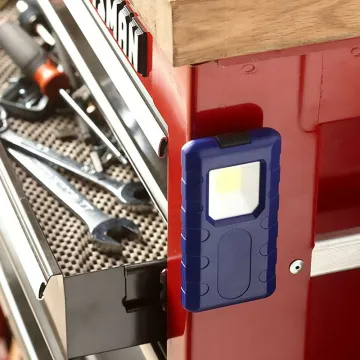 Portable 3W COB LED Work Light: Battery-Powered Inspection Lamp with Magnet and Clip for Car Repair