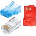 색상 CAT6/CAT7 RJ45 커넥터 실드 니켈 도금