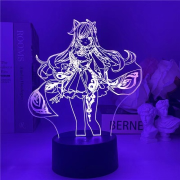 Customizable 3D Lamps with Characters from Genshin Impact: Ganyu, Hu Tao, Raiden Shogun, Xiao, and Venti - RGB Color Lights