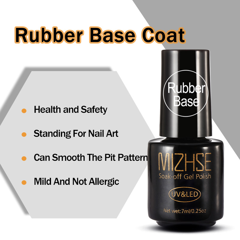 MIZHSE 2pcs/set Rubber Base Top For Nails Polish Primer Base And Top Coat Set Hybrid Nail Polish All for Manicure Nail Art