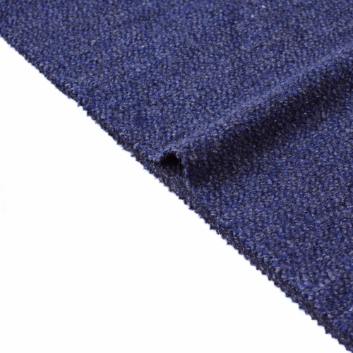 Navy Boucle Knit Fabric ກັບ Sequins ສໍາລັບ Overcoat Suit Dress