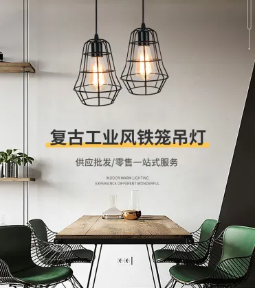 Retro Metal Pendant Lights E27 - Vintage Hanging Lamps for Home & Coffee Shops