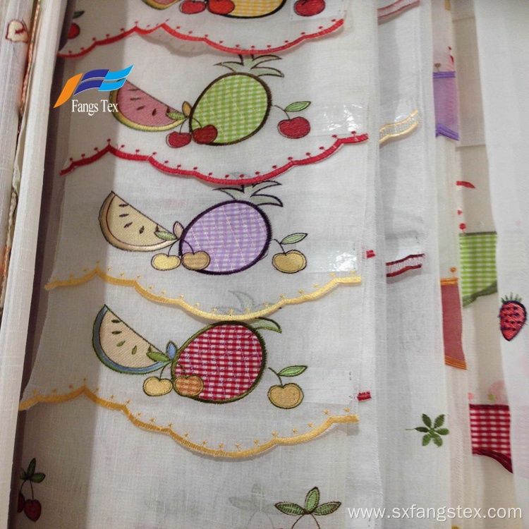 Wholesale Floral Embroidered Polyester Sheers Curtain Fabric