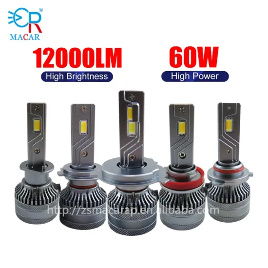 MACAR Single Copper Tube Tri Color 60W 12000lm 3570 Chip H11 9004 9007 H13 H4 Car LED Headlight
