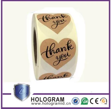 Hot sale removable heart-shaped adhesive label paper