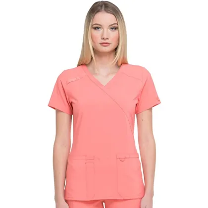 Med Couture Energy Racerback V-Neck Shirttail Scrub Top Women