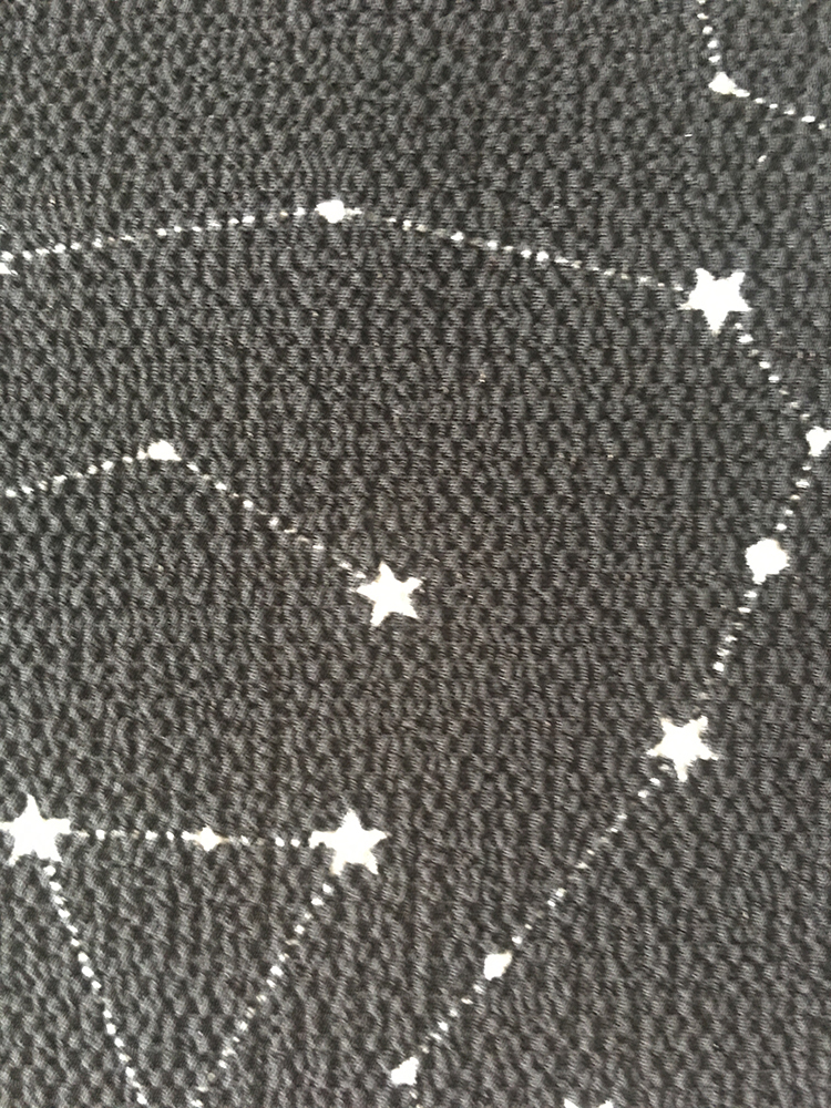 Stars Design Polyester Bubble Crepe Printing Fabric