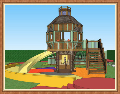 Favourite Kids Wooden Playhouse Playground