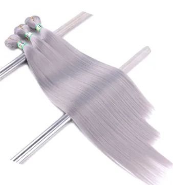 Granny Hair Straight Hair Weaving 16-20 Inch 70 Gram one Piece Cheap Synthetic Hair Extensions