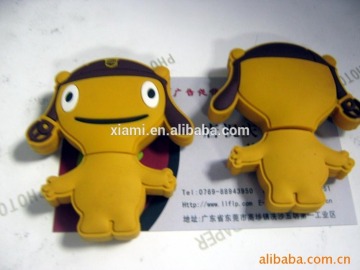 well design 3d lovely girl shape soft pvc lock zipper pull