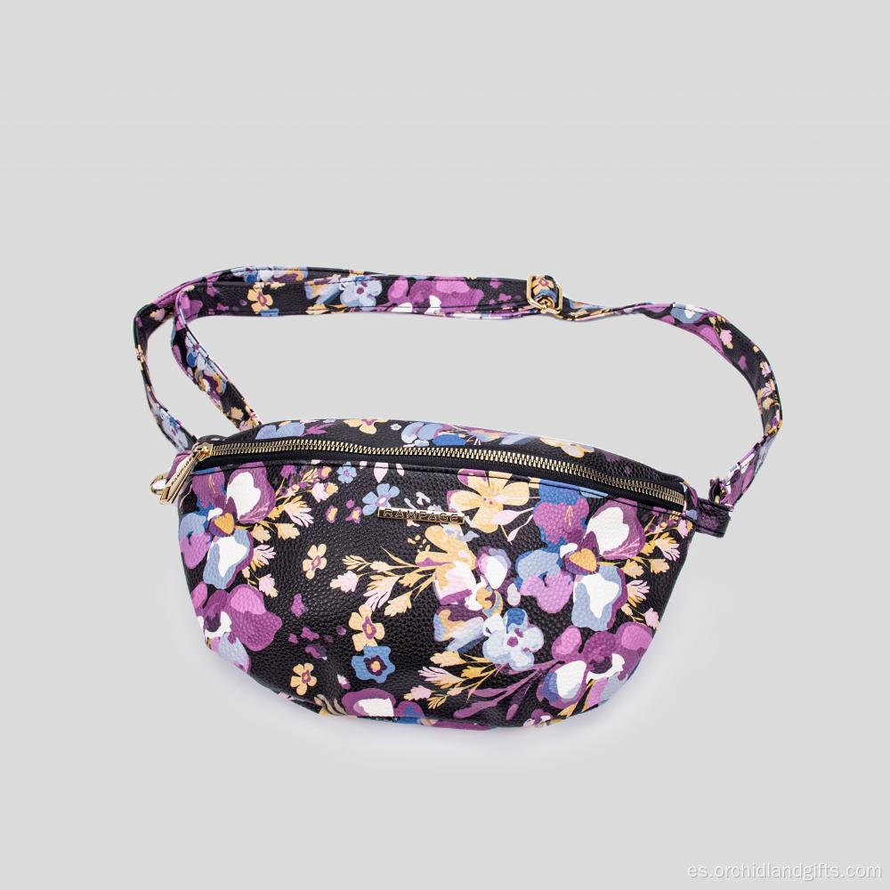 Bolsa de cinturón de estampado de flores para mujeres