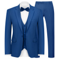 WYWK Men's 3-Piece Suit Prom Wedding Set-Royal Blue-XXS