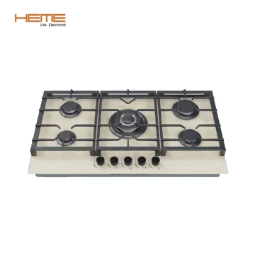 Chinese Supplier 5 Burner 36 Inch Gas Hob with Tempered Glass Stove
