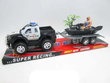 FRICTION POLICE CAR WITH SHIP