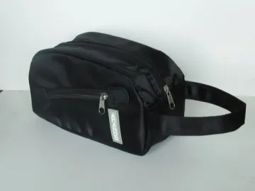 Rubber Logo 420D Men's Toiletry Bags
