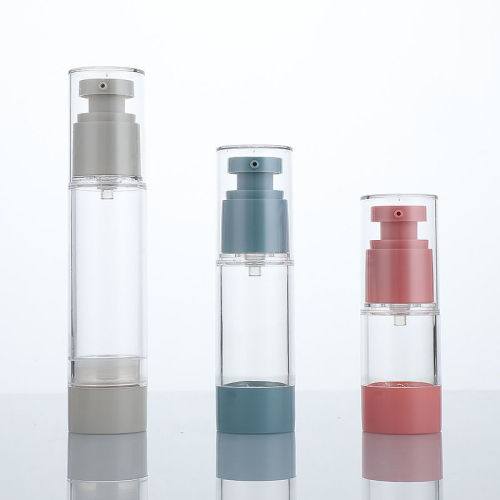 Kā uzpildāmu plastmasas sūkņa smidzināšanas kosmētikas bez gaisa pudeli