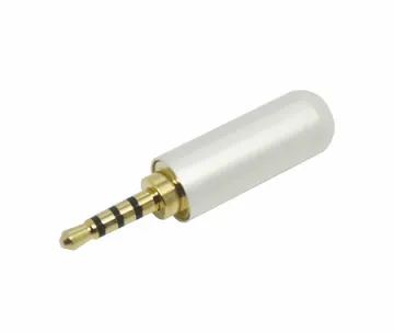 2.5mm 4 pole audio plug gold plated with metal housing wholesale