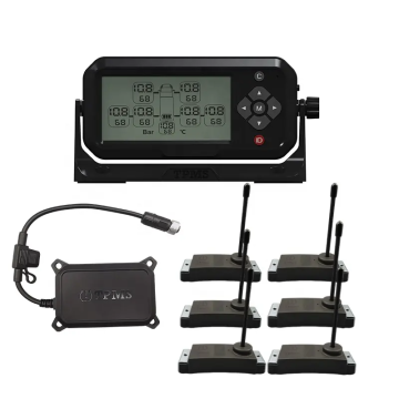 Colorful Screen RV/Bus/Trailer/Truck TPMS with 6 External 232psi Sensors