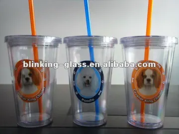 Acrylic straw cup - 650ml