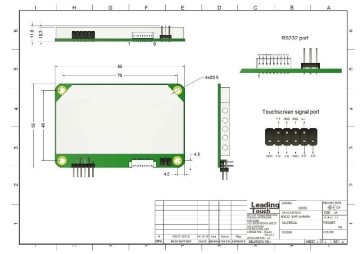 Dual rs232 and USB Touch Controller for SAW touch screen