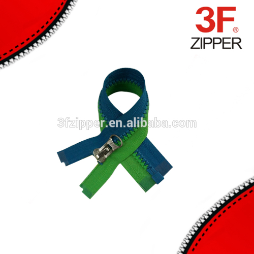 Eco-friendly Double Colours Teeth Plastic Zipper